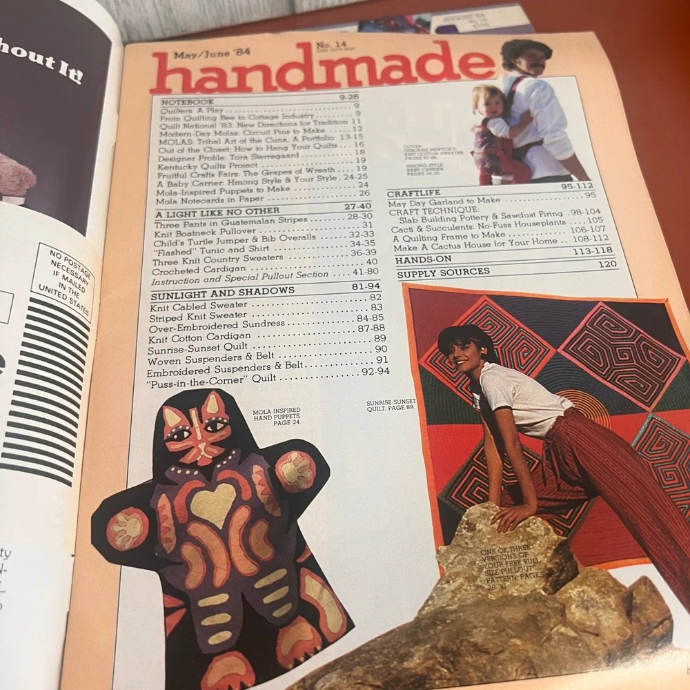 Vtg‎ Handmade Magazine Lot 1984 June No 14 August No 15 Sewing Quilting Patterns
